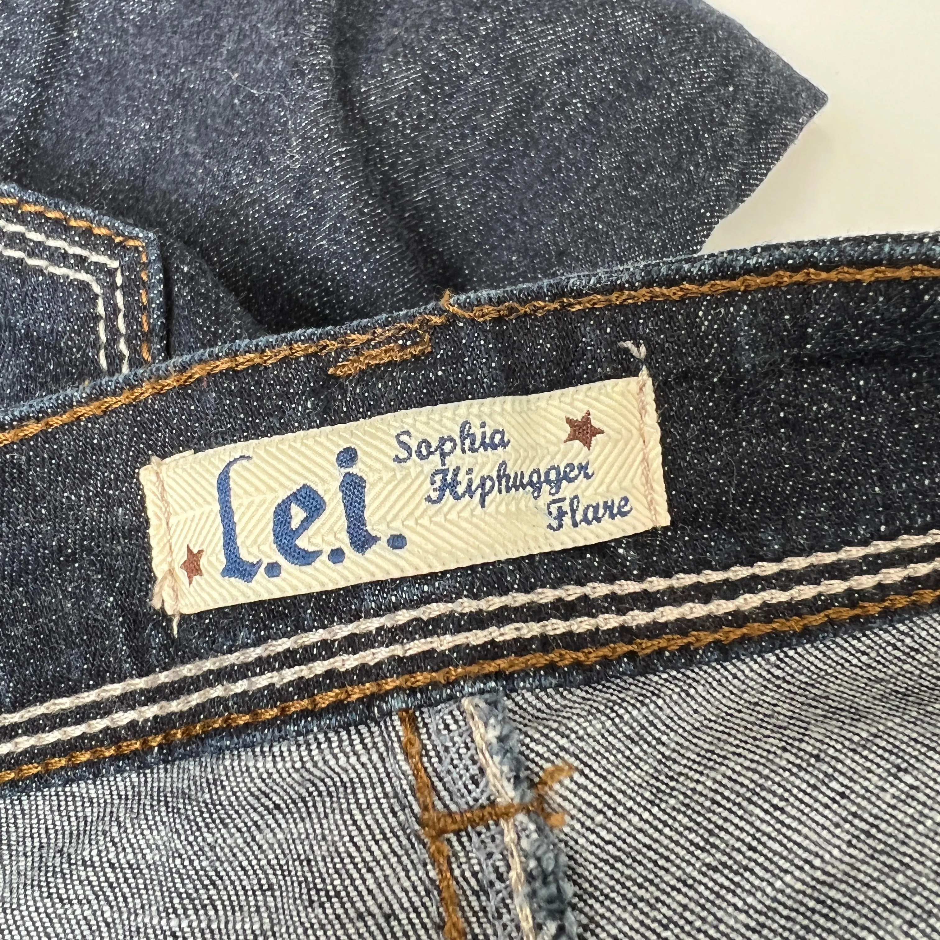 00s dark wash flares