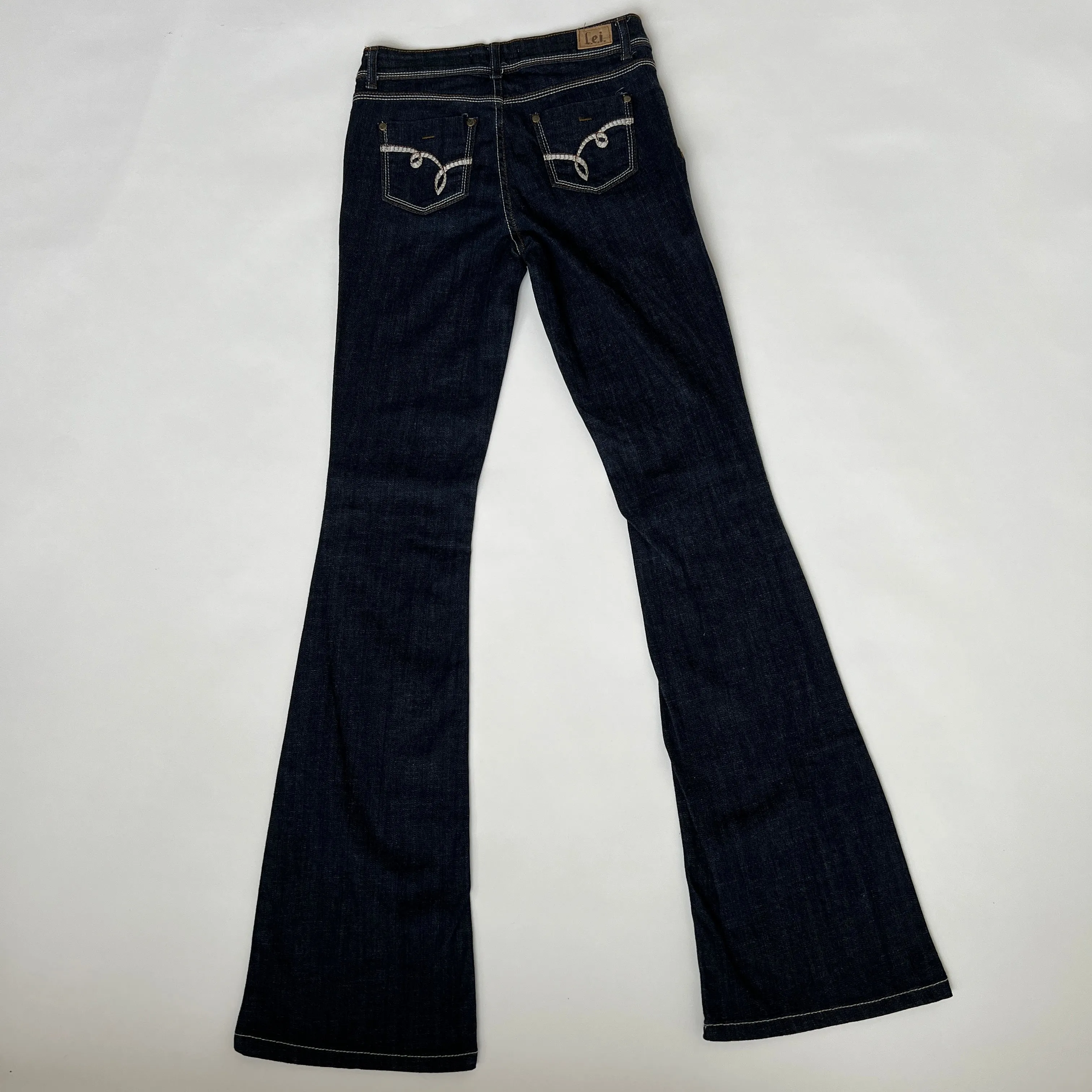 00s dark wash flares