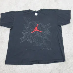 Air Jordan Mens Pullover T Shirt Short Sleeves Crew Neck Black Size X Large