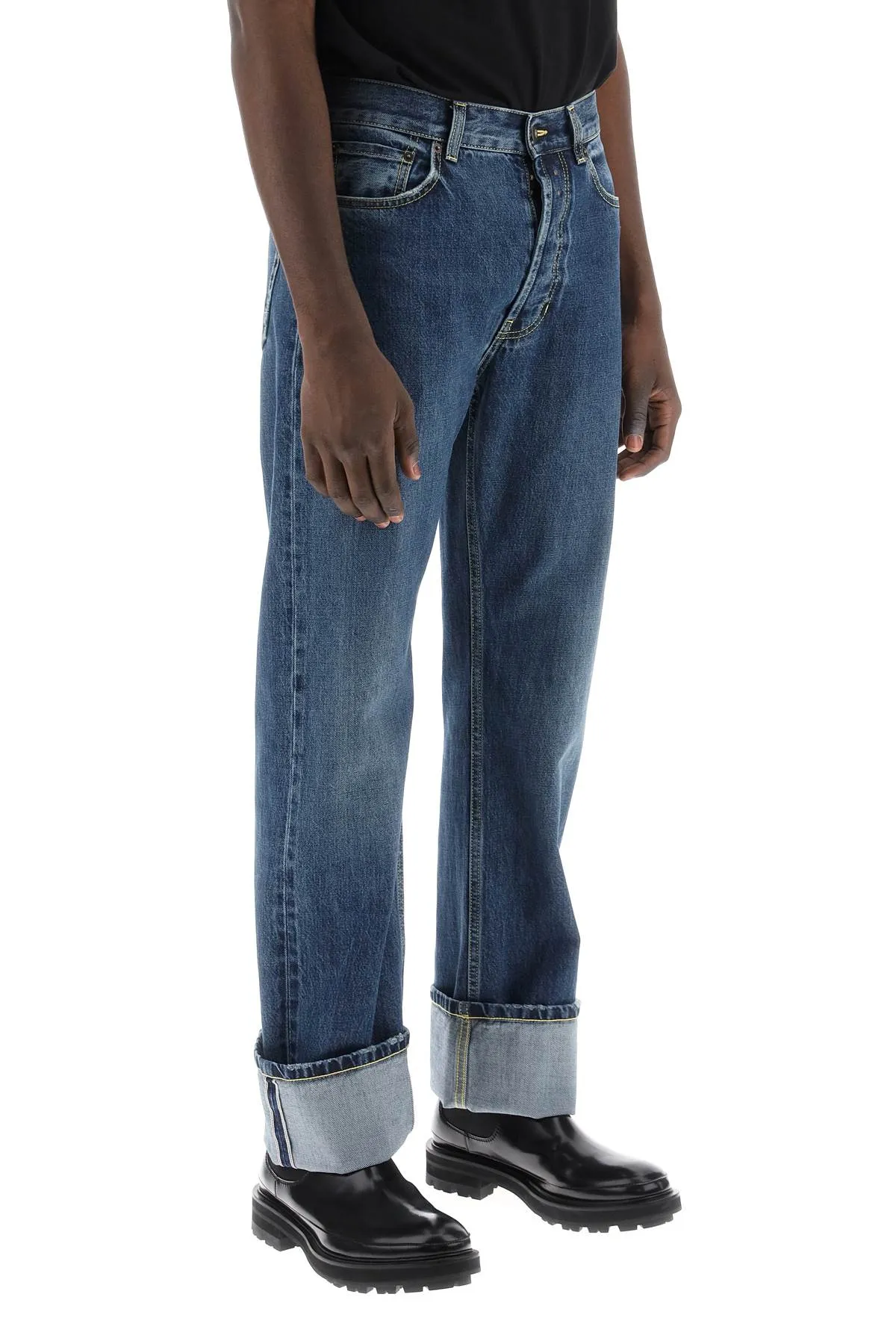 Alexander McQueen straight fit jeans in selvedge denim