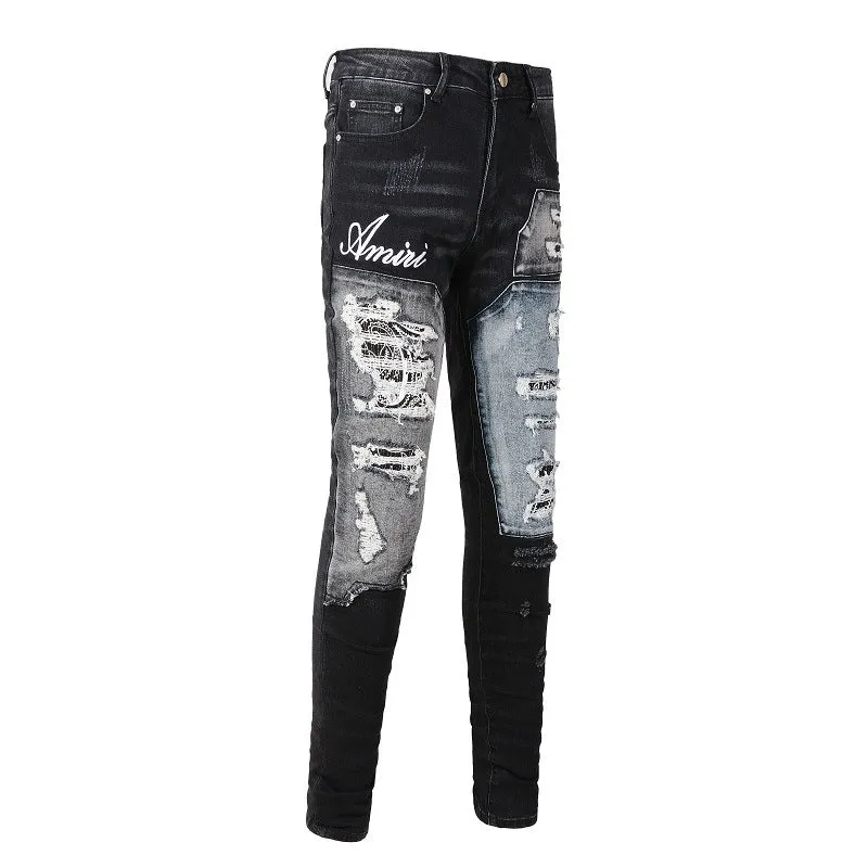 Amiri Jeans Embroidered Stretch Slim Fit #1322
