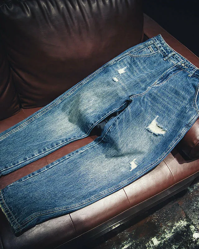 【BLUE LABEL】Ripped Straight Jeans P0019