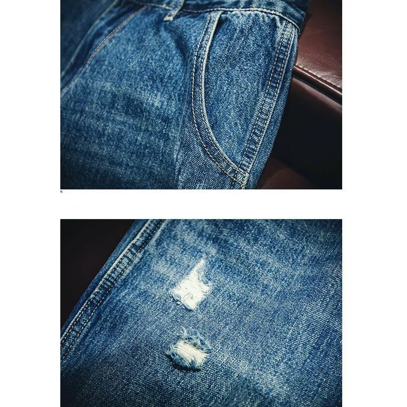 【BLUE LABEL】Ripped Straight Jeans P0019