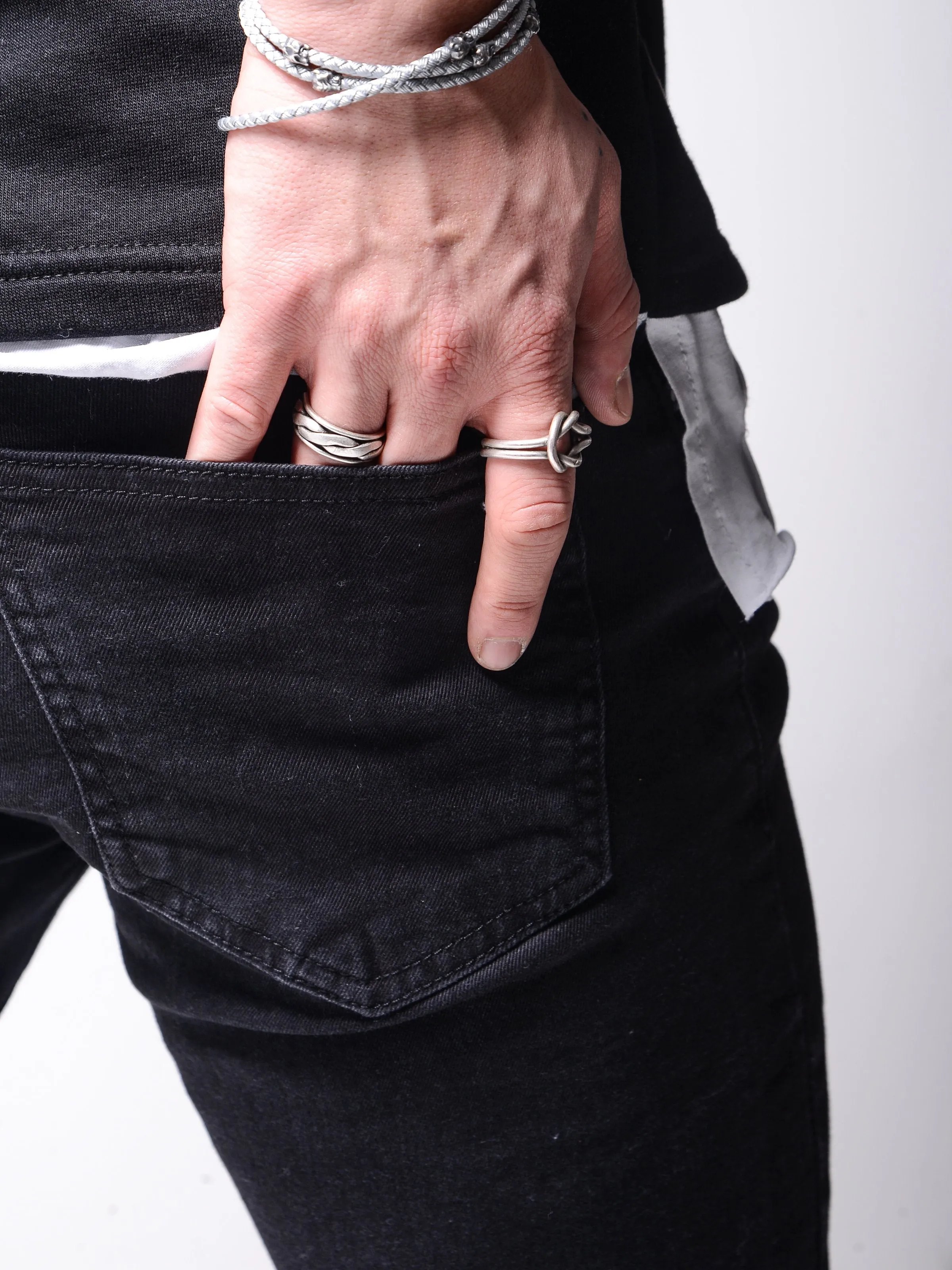 Blue Patches Ripped Jeans