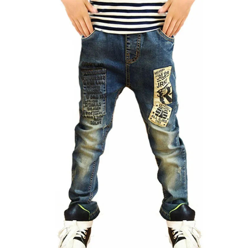 Boys Jeans Pant Printed Pocket, Children Jeans For Boys