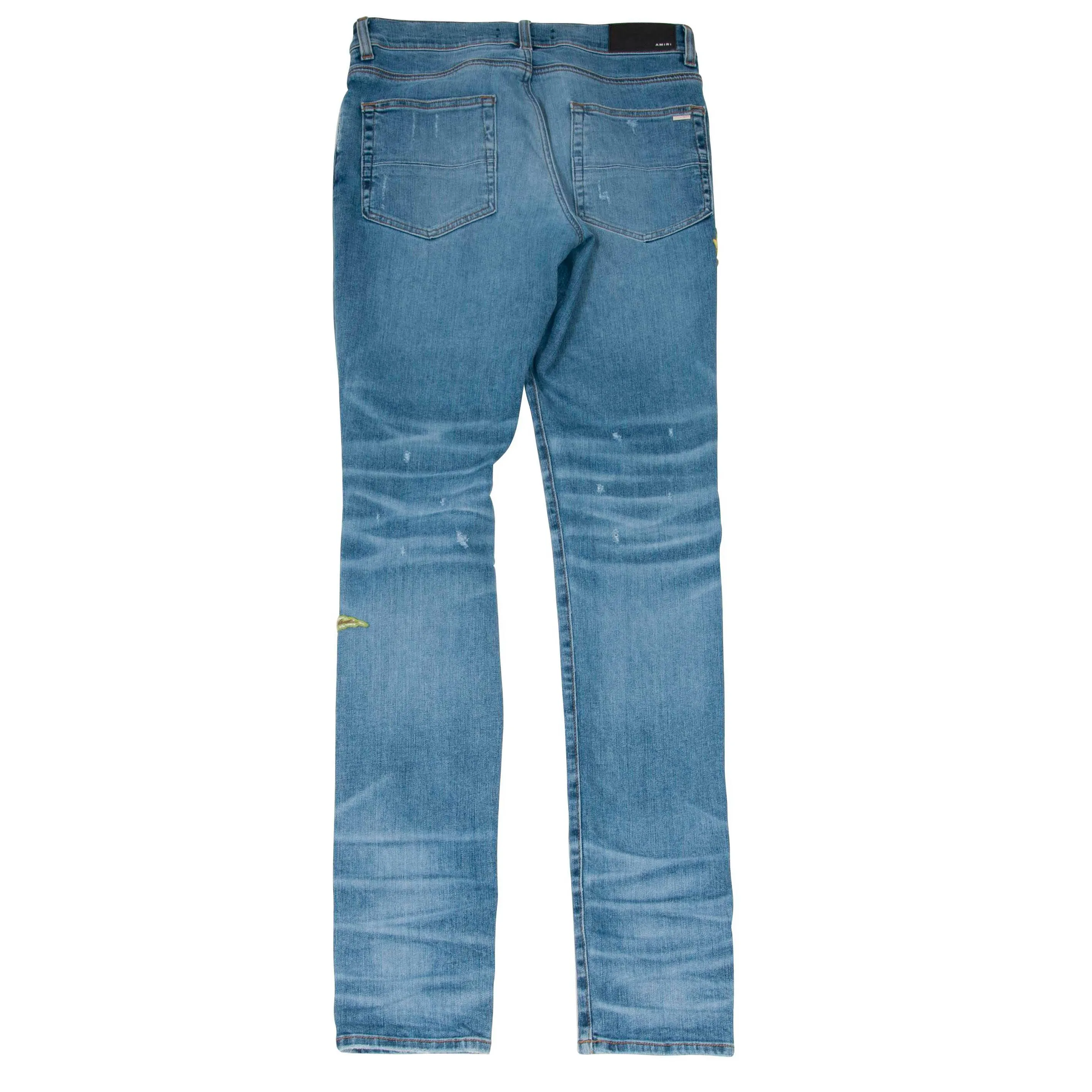 Distressed Rosebowl Flower Patch Denim Jeans