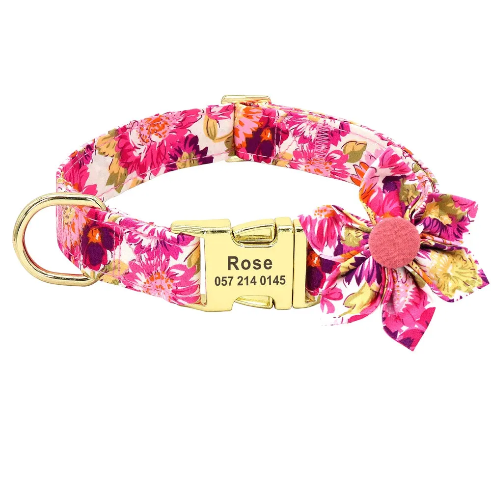 DIVA Pet - "Bella" Nylon Print Pet Collar And Leash