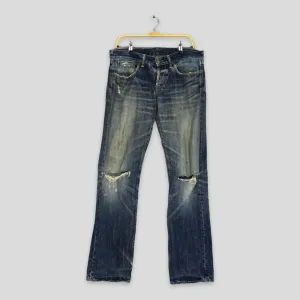 Eternal Japan Low Rise Distressed Jeans Size 34x34