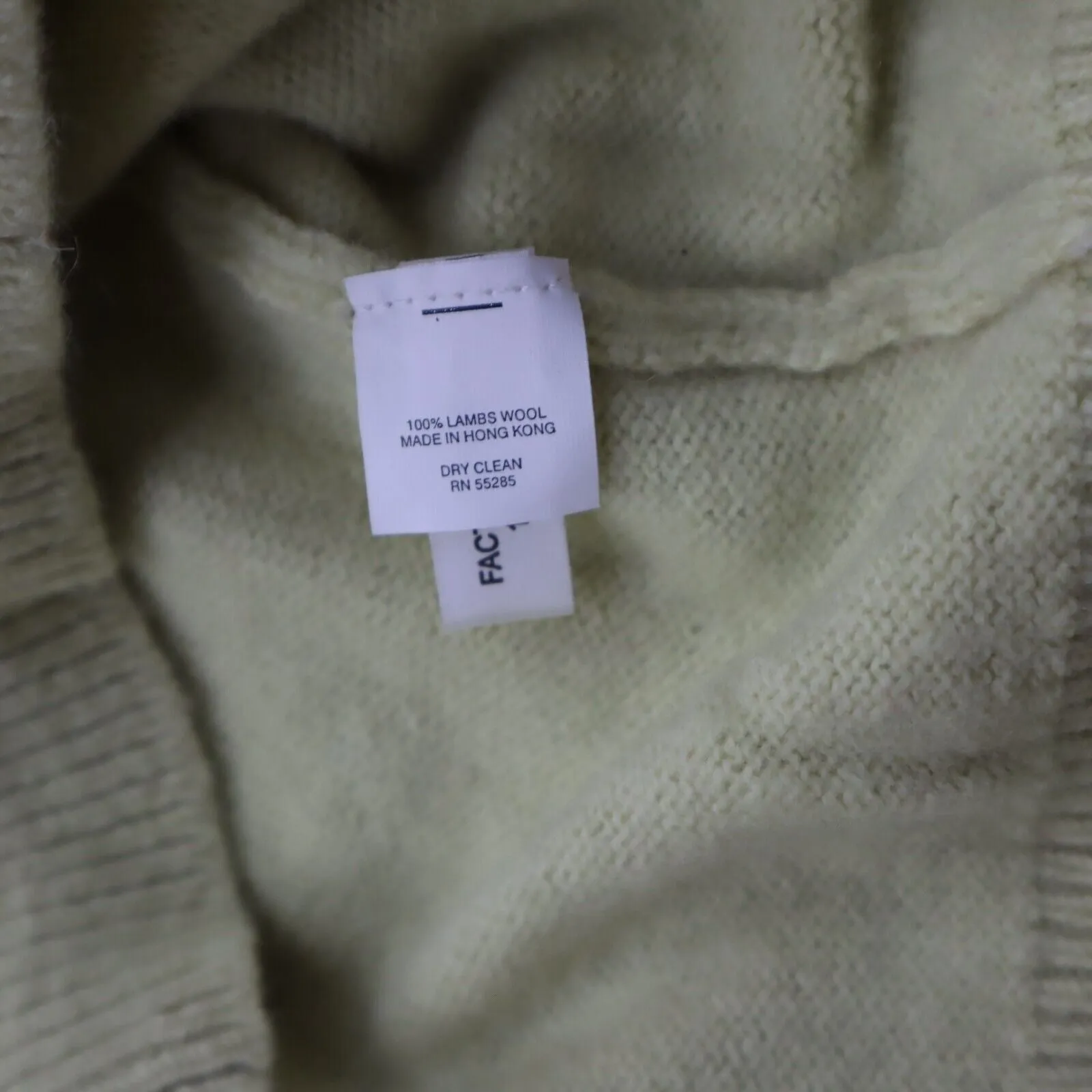 Express Womens Pullover Knitted Sweater 100% Lambs Wool V Neck Light Green Sz XL