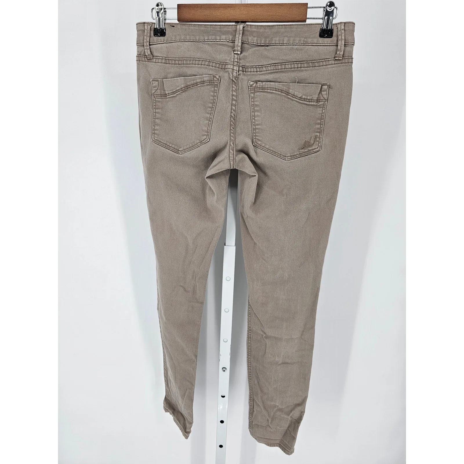 Express Womens Sz 4 Low Rise Skinny Jeans Taupe Beige Gray