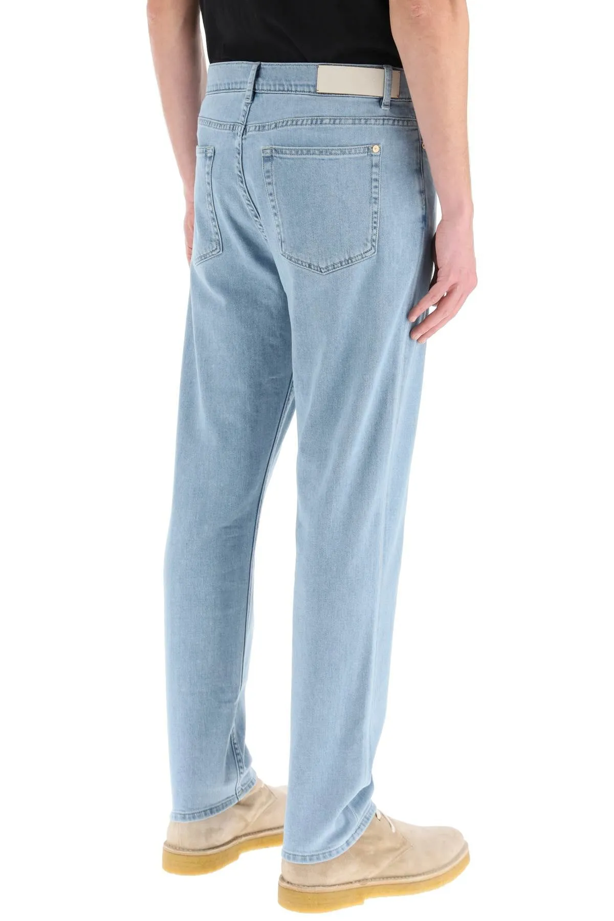 five-pocket soft denim jeans