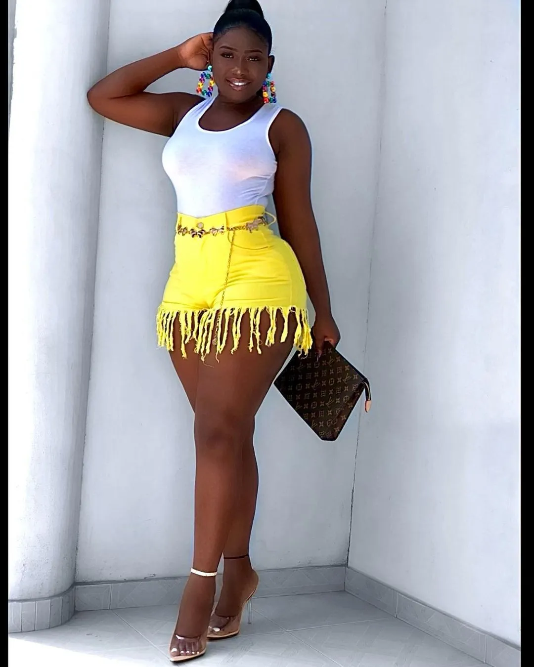 Fringe Trim Hot Wholesale High Waisted Jean Shorts