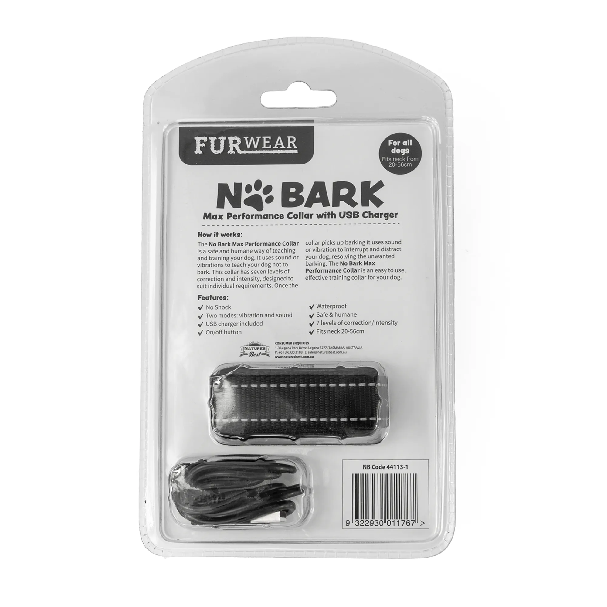 Furwear - No Bark Max Performance Collar (With USB)