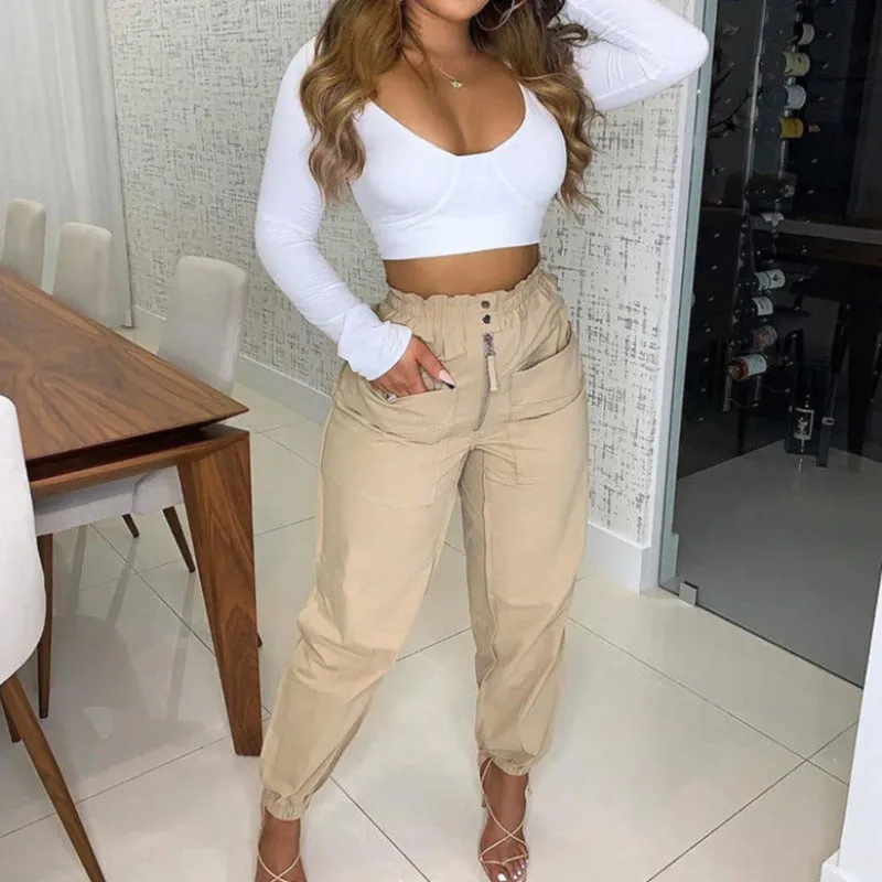 High Waist Baggy Print or Solid Pants