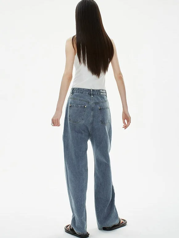 High Waist Outline Jeans