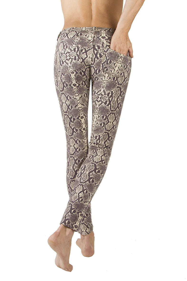 Jeans Jeggings Tights - Snake Cream Brown