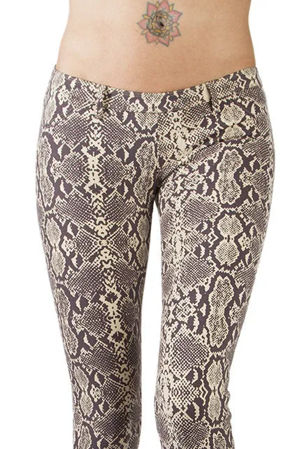 Jeans Jeggings Tights - Snake Cream Brown