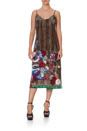 LACE UP MIDI DRESS JEWEL OF JUPITER