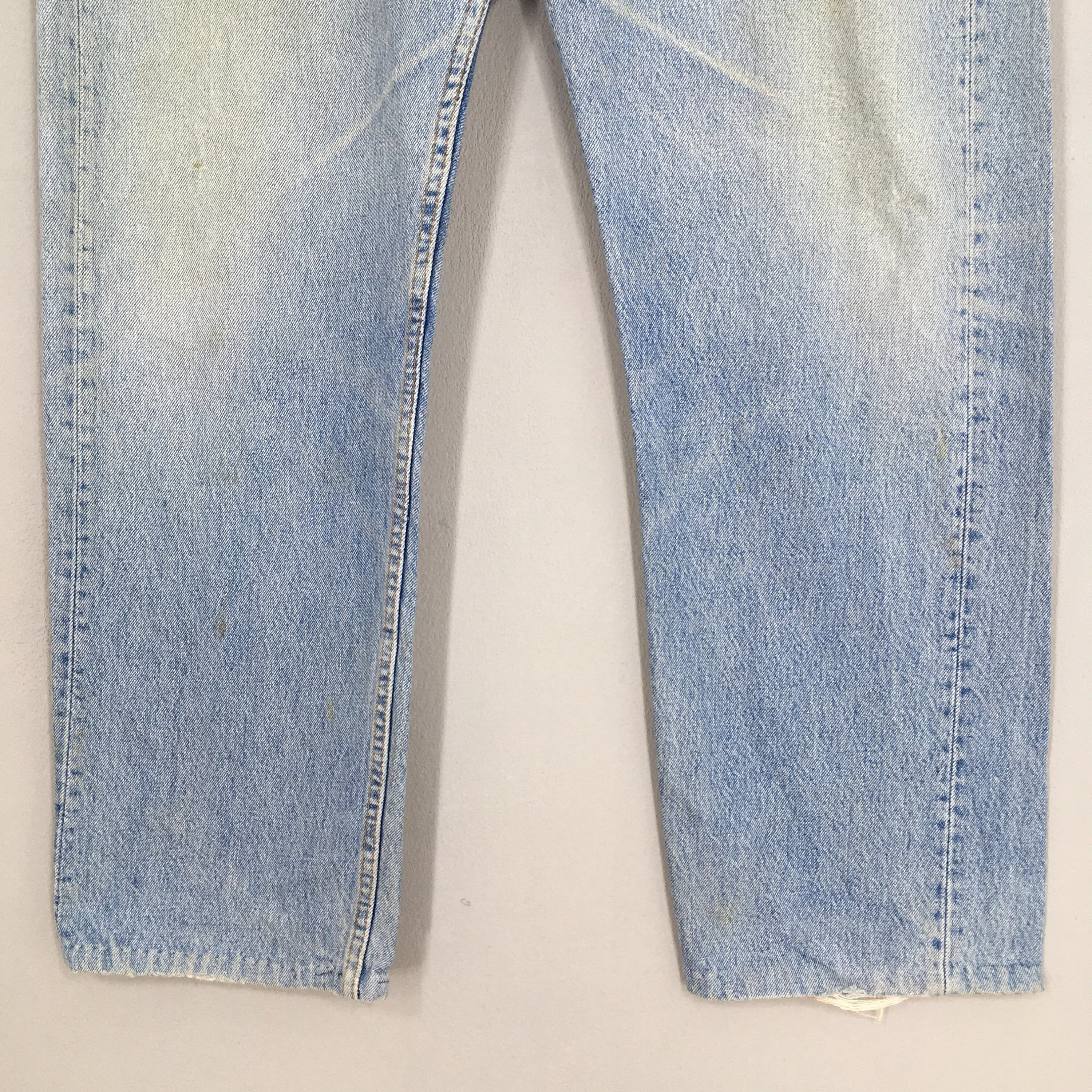 Levi's 501 Faded Blue Stonewash Jeans Size 35x28.5