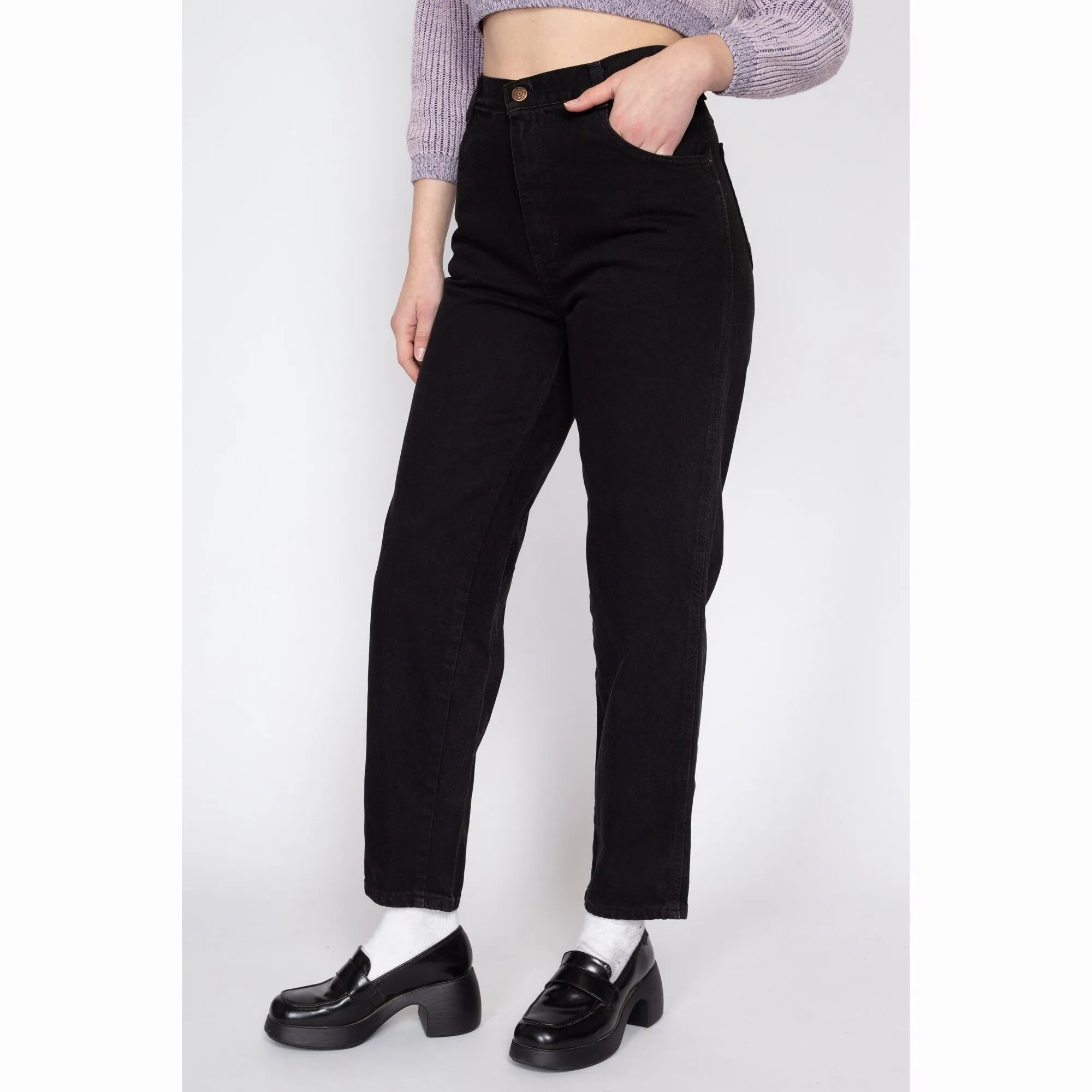 Medium 90s Gitano Black Denim Mom Jeans 29"