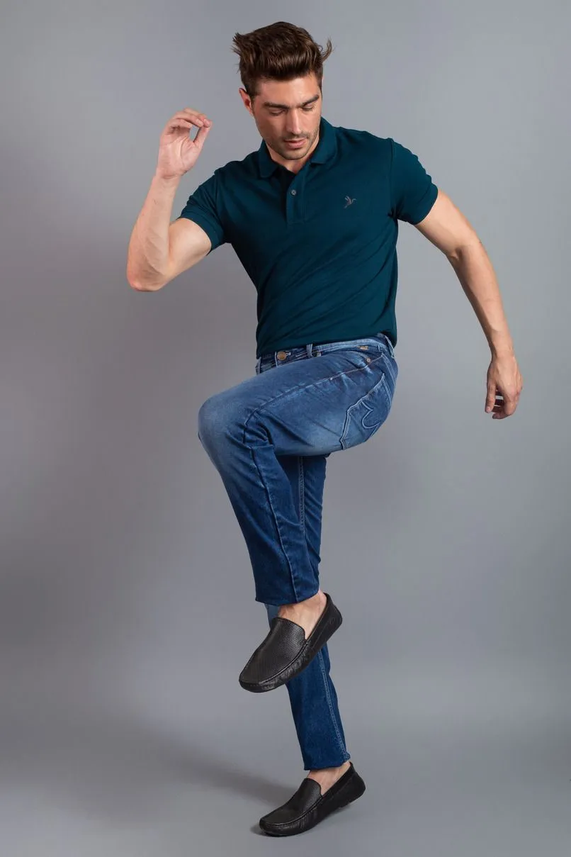 Medium Blue - Denim Jeans - Stain Proof