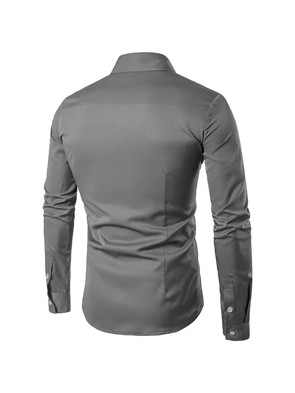 Men's Personalized Embroidered Long Sleeve Shirt