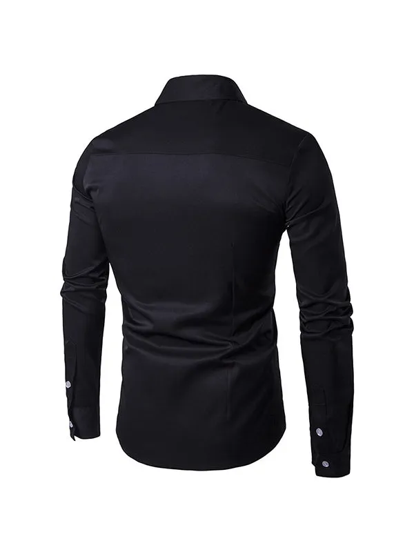 Men's Personalized Embroidered Long Sleeve Shirt