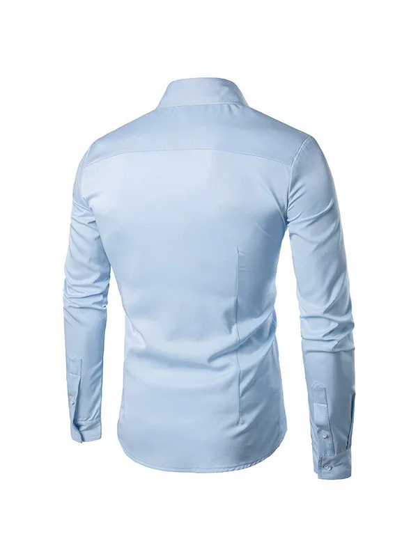 Men's Personalized Embroidered Long Sleeve Shirt