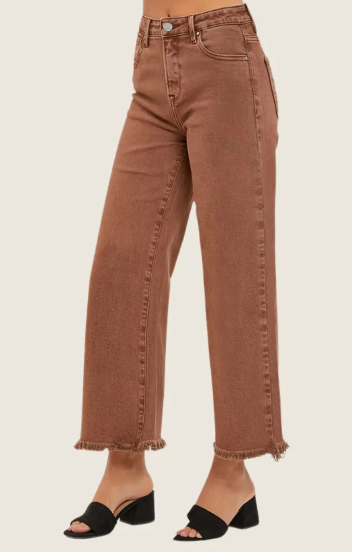 Nancy Espresso High Rise Jeans