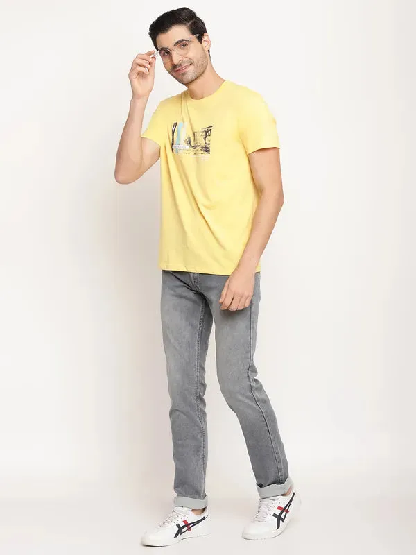 Octave Men Grey Heavy Fade Regular Fit Jeans