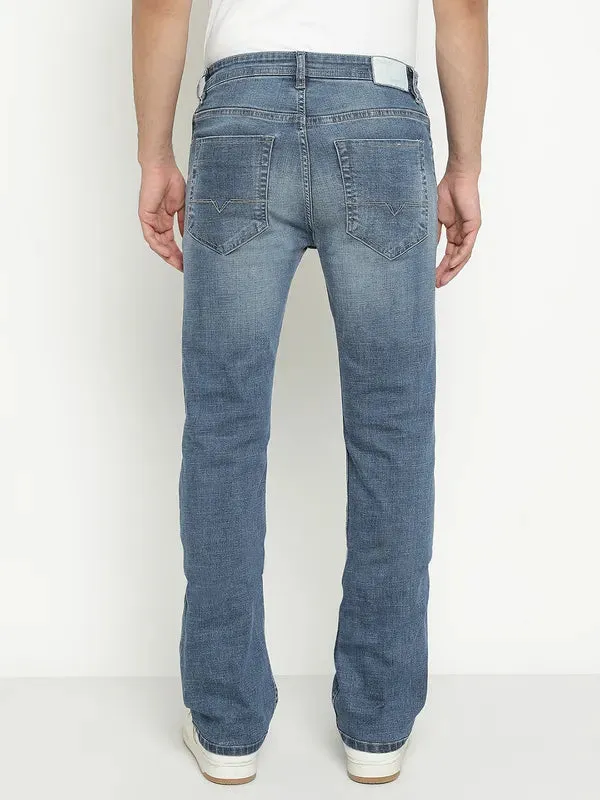 Octave Men Mid-Rise Heavy Faded Medium Shade Stretchable Jeans