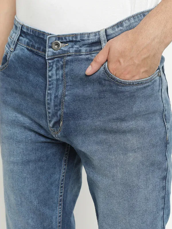 Octave Men Mid-Rise Light Shade Light Fade Stretchable Jeans