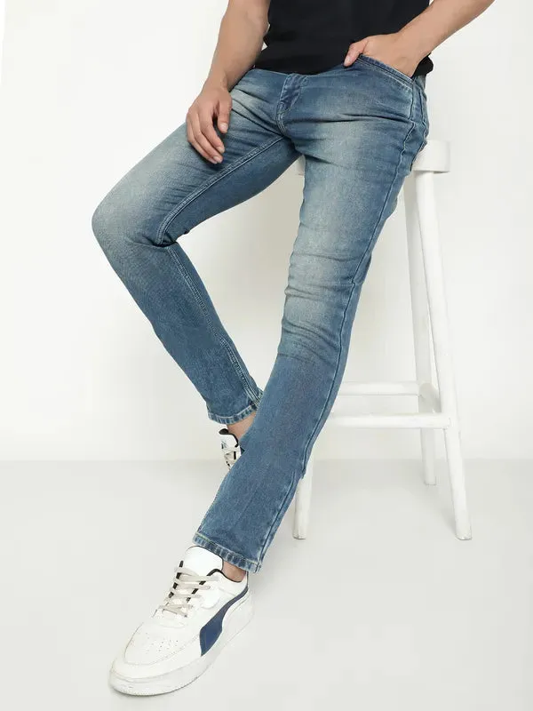 Octave Men Regular Fit Heavy Fade Stretchable Cotton Jeans