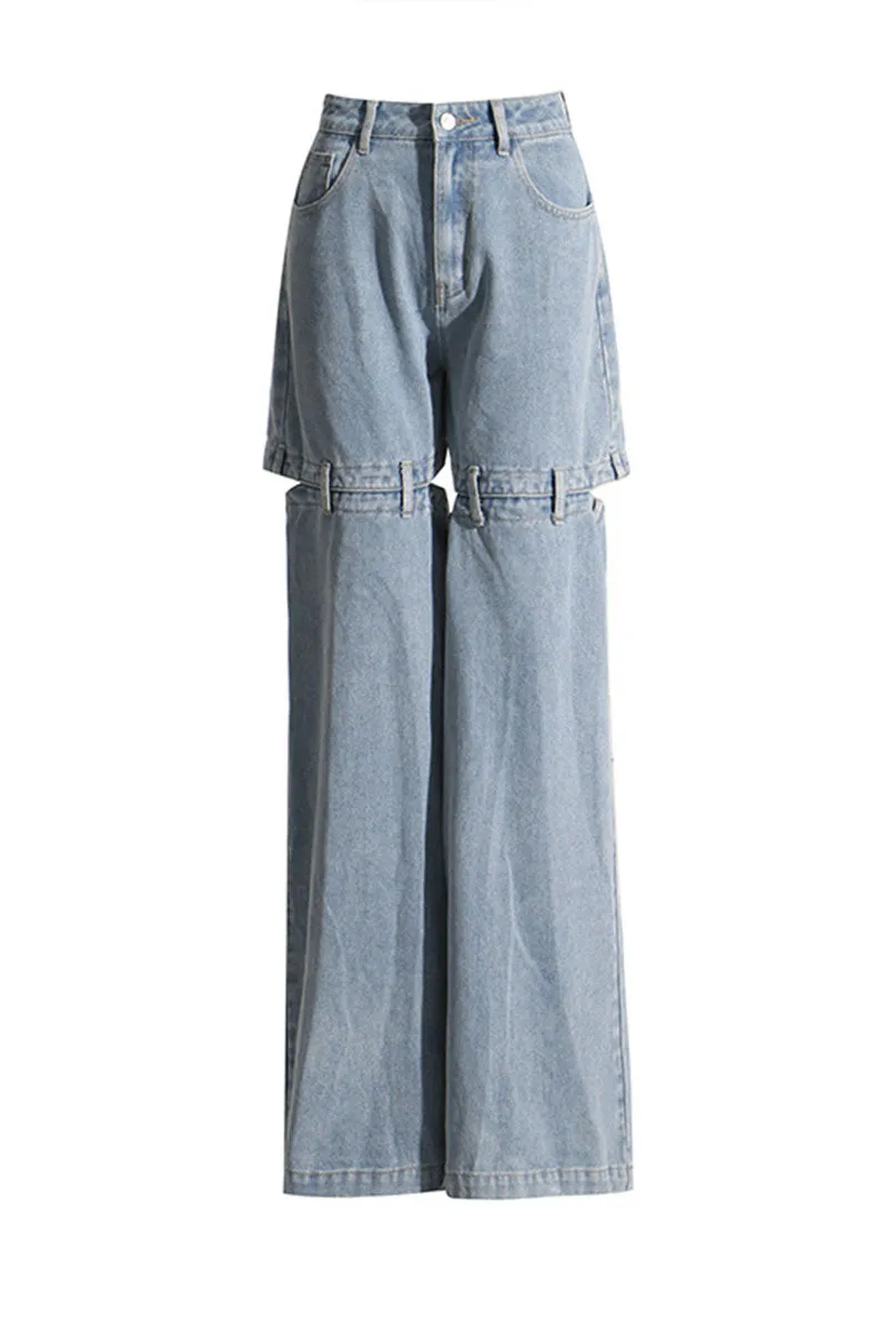 PE536 Denim Straight Long Pants