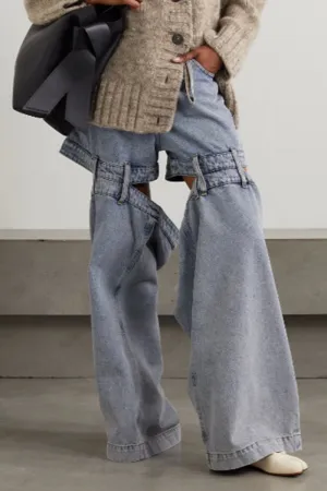 PE536 Denim Straight Long Pants