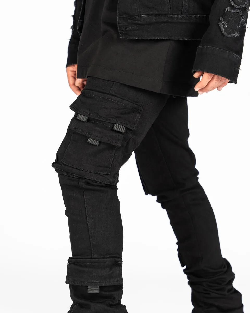 PHEELINGS EMPOWERED ESSENCE FLARE STACK DENIM (JET BLACK)