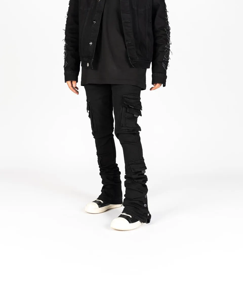 PHEELINGS EMPOWERED ESSENCE FLARE STACK DENIM (JET BLACK)