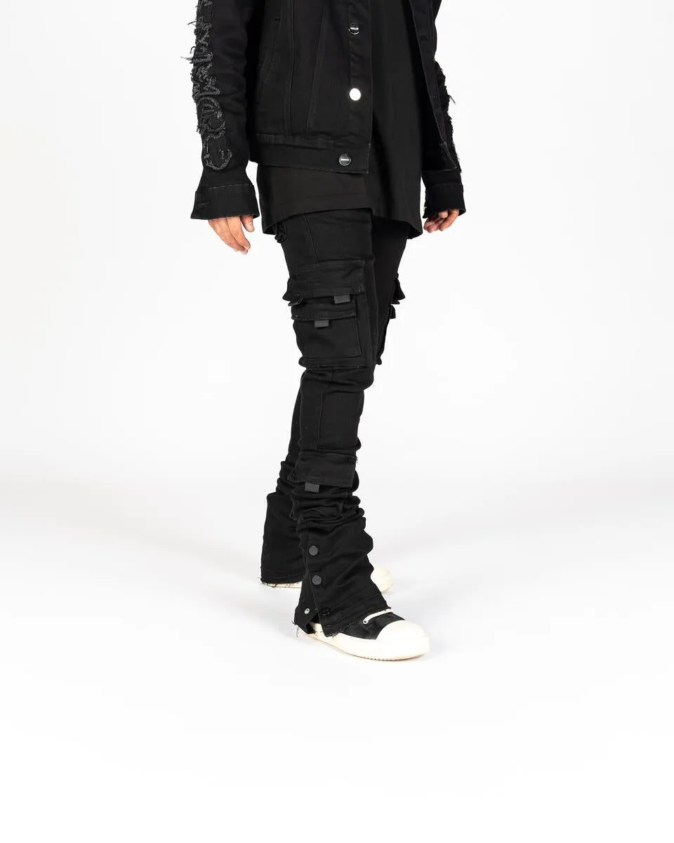 PHEELINGS EMPOWERED ESSENCE FLARE STACK DENIM (JET BLACK)