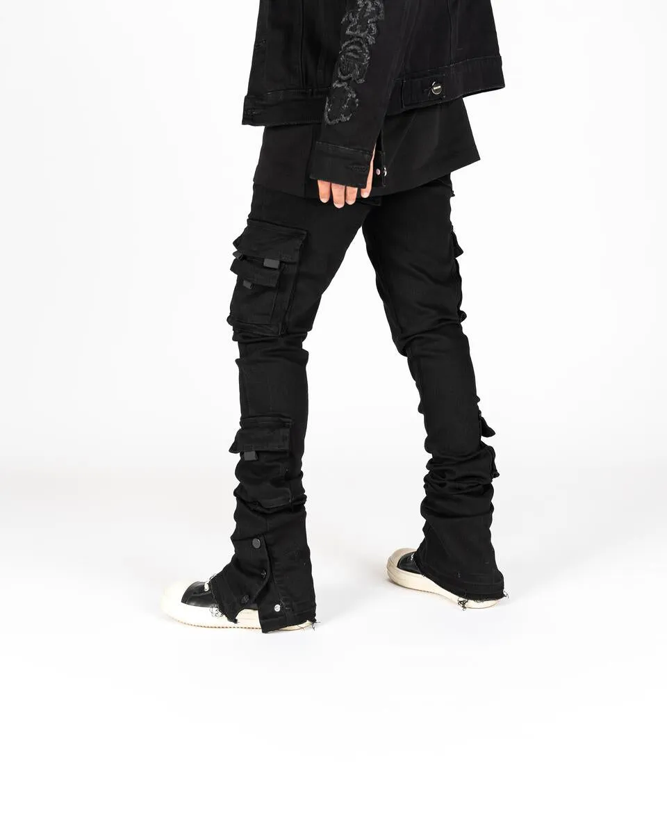 PHEELINGS EMPOWERED ESSENCE FLARE STACK DENIM (JET BLACK)