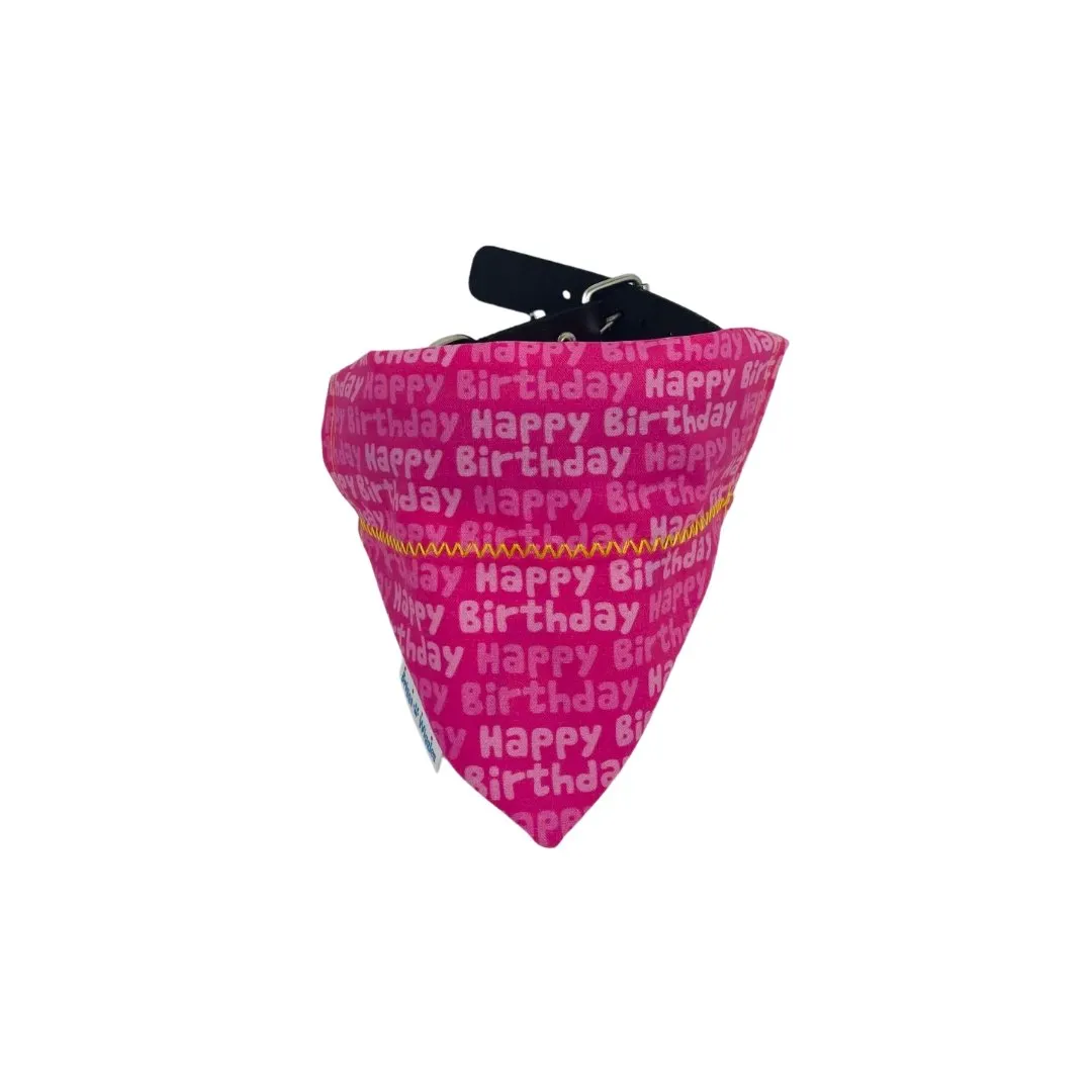 Pink Birthday Girl Dog Bandana