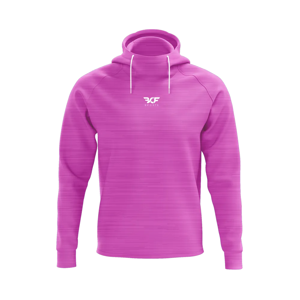 Pink Melange: Pullover Hoodie
