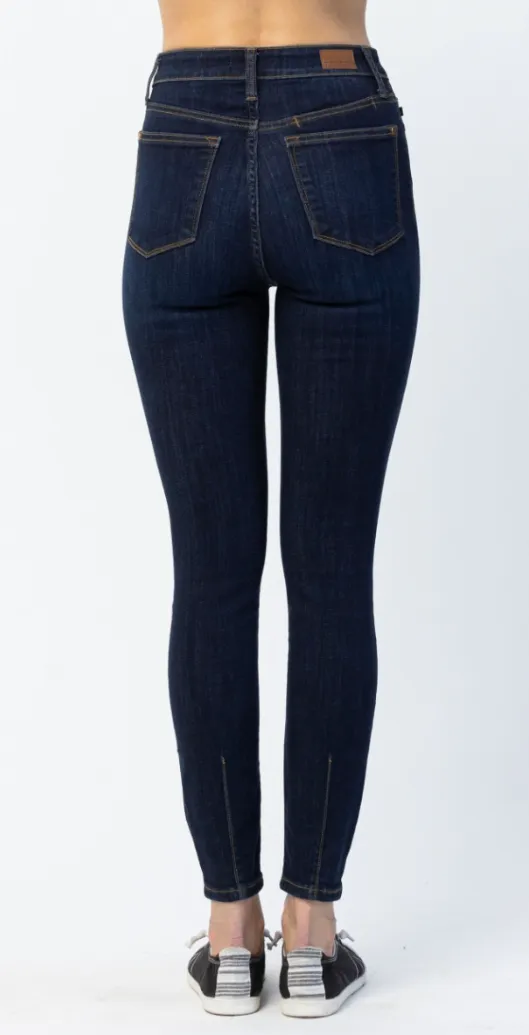 Plus Size Hi Waist Back Phone Yoke Seam Skinny
