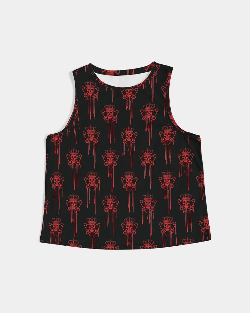 Punk Majesty Red Logo Drip Women's Cropped Tank