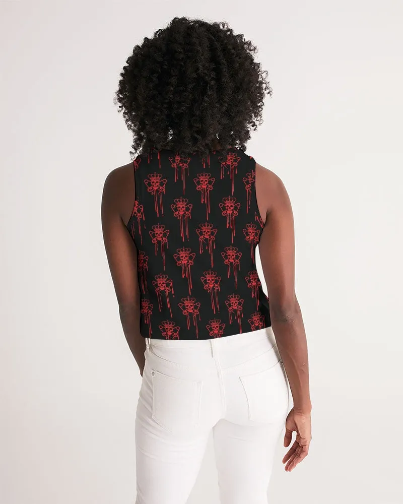 Punk Majesty Red Logo Drip Women's Cropped Tank