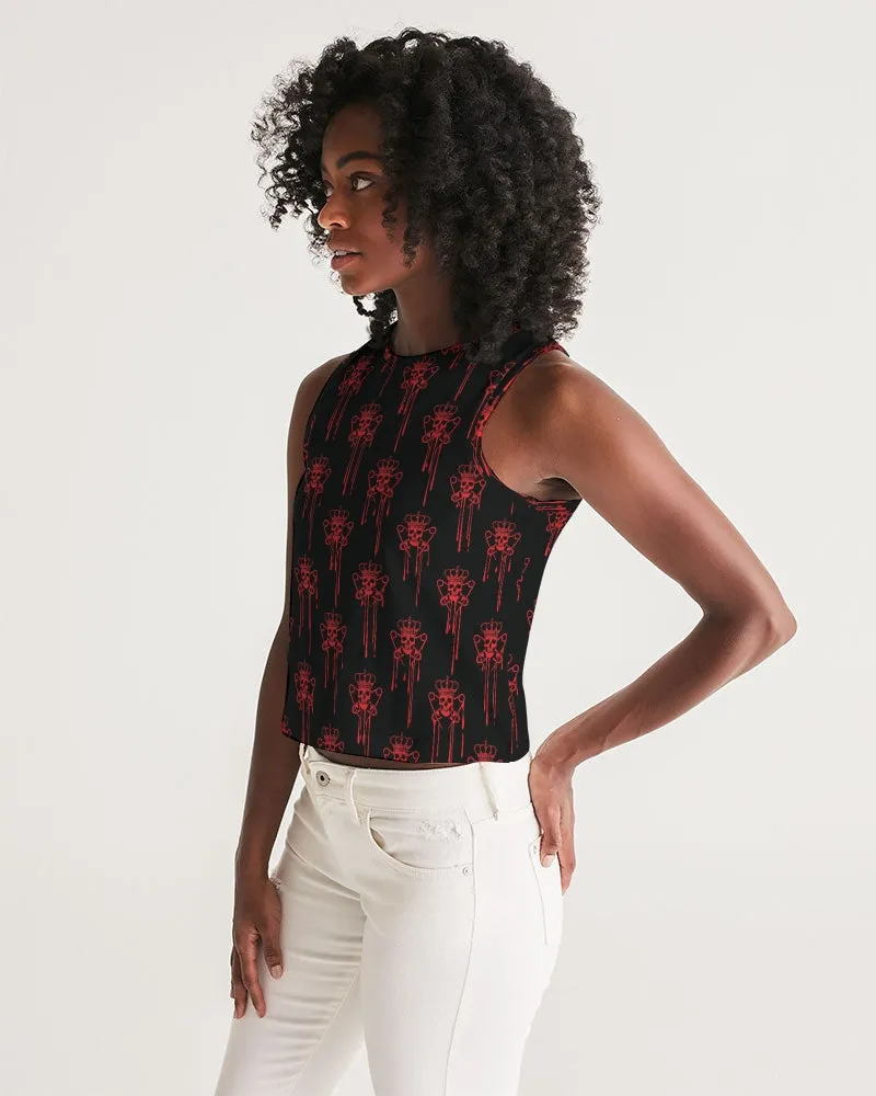Punk Majesty Red Logo Drip Women's Cropped Tank
