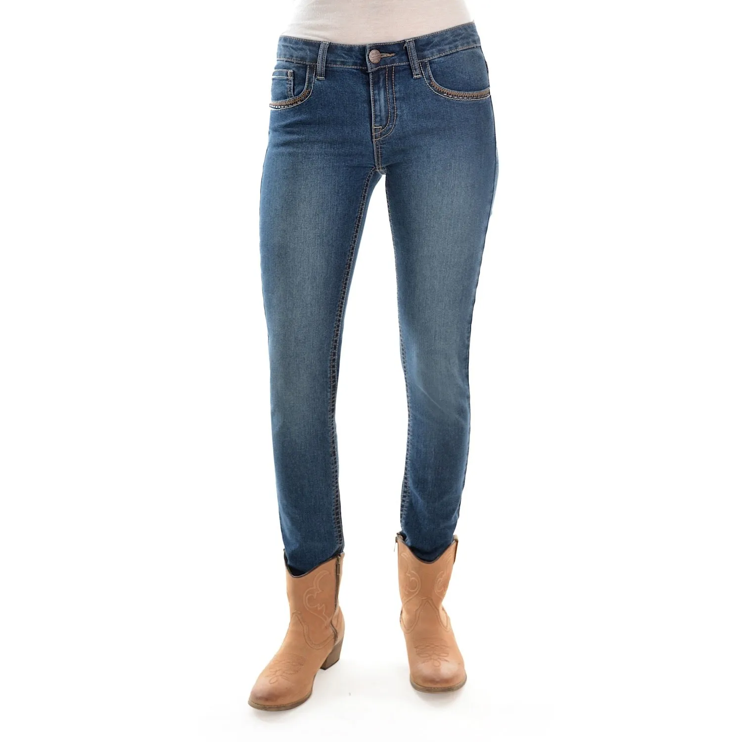 Pure Western Women's Vivienne Skinny Leg Jean 32 Leg Dusk