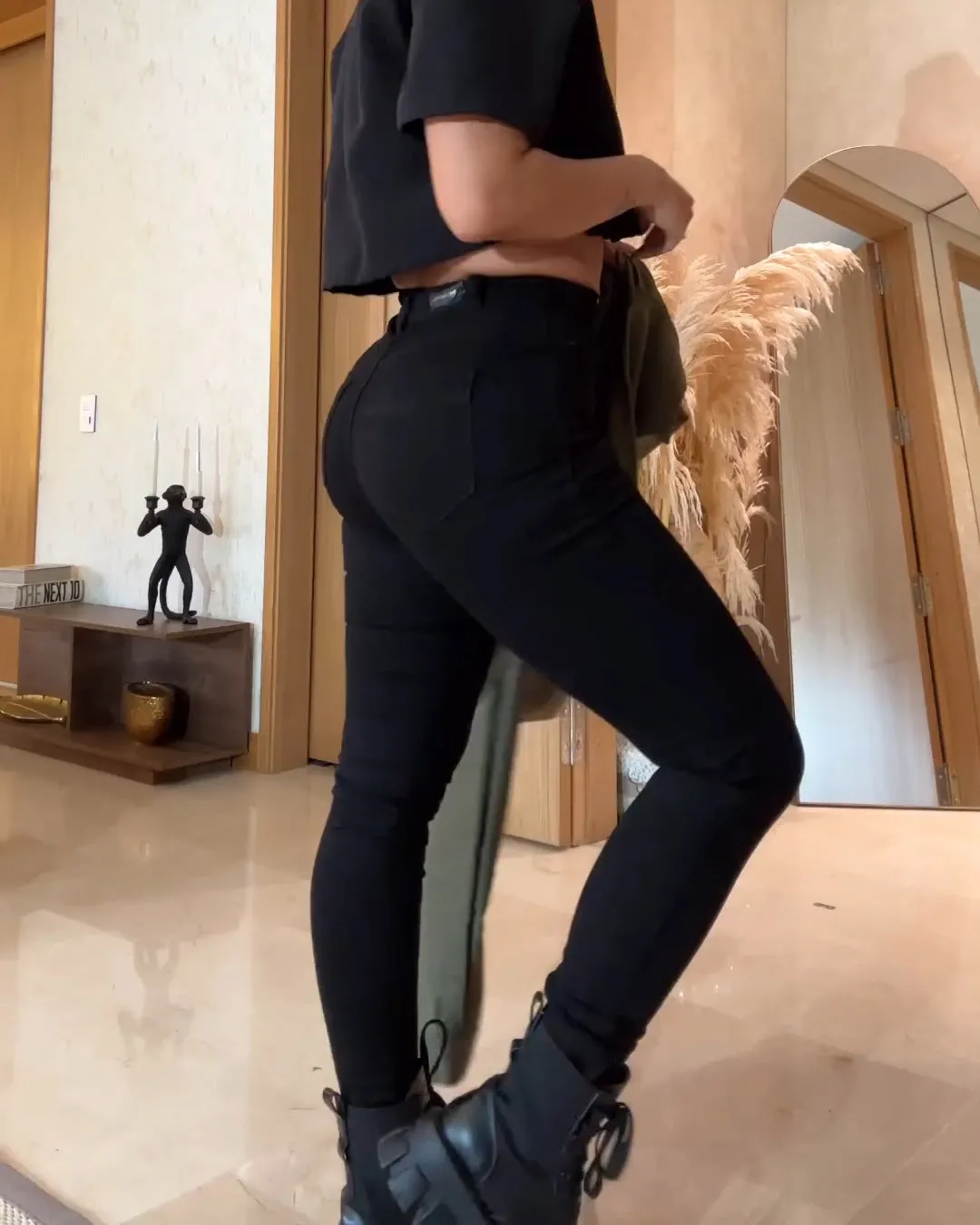 Schwarze Faja-Jeans