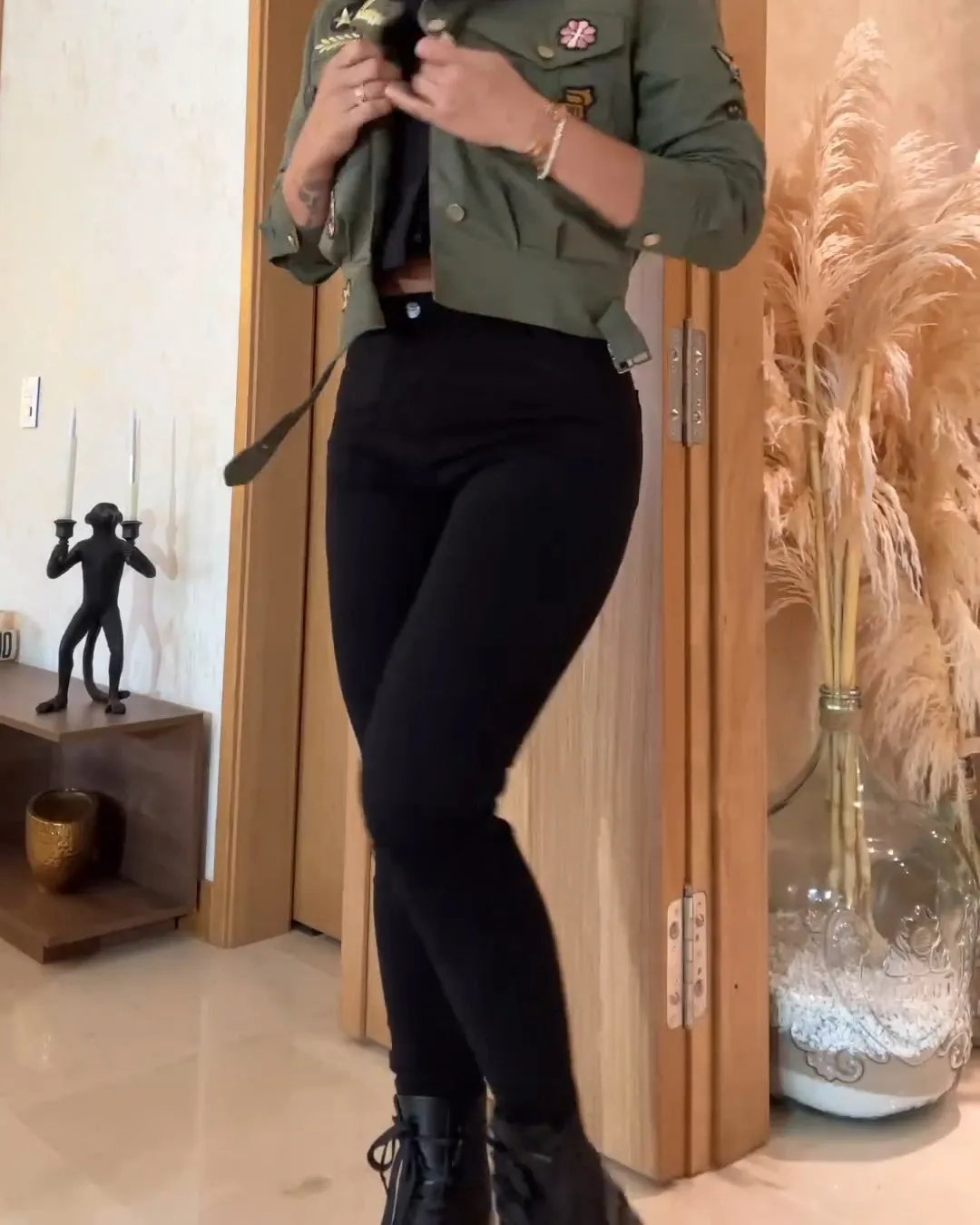 Schwarze Faja-Jeans