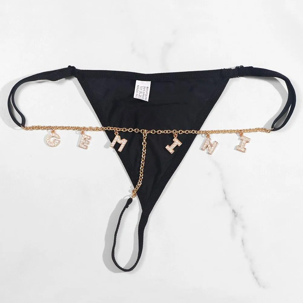 Sexy Rhinestone Golden Waist Body Chain