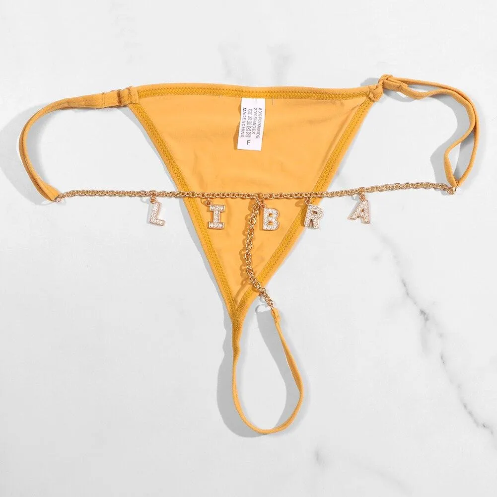 Sexy Rhinestone Golden Waist Body Chain